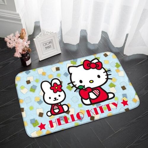 Kitty Cat Mat Spanish Funny Doormat Hallway Door Mats Decor Corridor Tapete Cozinha Flannel Material Plush Rug For Living Room