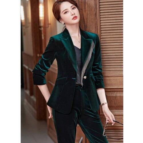 Женские бархатные брючные костюмы MAKEACE China At AliExpress