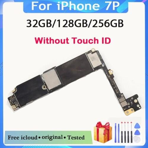 Good Working for iphone 7 Plus 5.5inch Motherboard without Touch ID,Original unlocked for iphone 7Plus Logic nboard 32G 128G 256