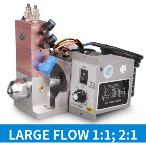 MY-118 large flow AB double liquid dispensing valve, double cylinder, independent micro adjustment glue ratio, double component
