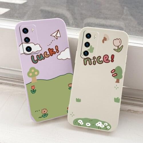 Candy Liquid Silicone Soft Case For Huawei P40 P30 P20 Pro Lite Mate 40 30 20 Pro Lite P Smart 2021 Y7A Shockproof Phone Cover