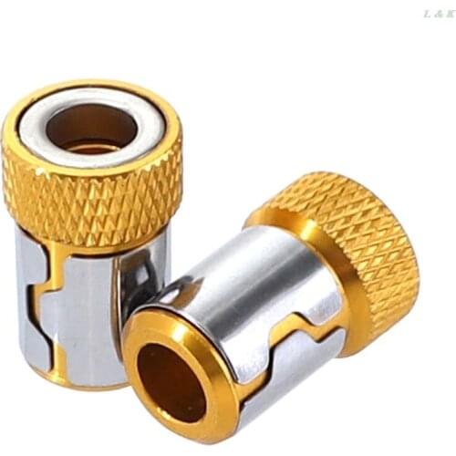 Screwdriver Bits Magnetic Ring 1/4" 6.35mm Metal Strong Magnetizer Screw for Electric Phillips