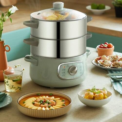 Electric Steamer Multi-function Hot Pot Three-layer Reservation Regular Large-capacity Steam Electric Steamer