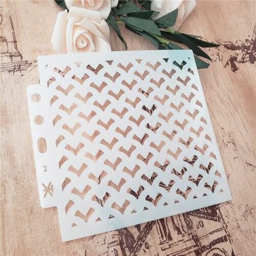 13*14cm wings scrapbook stencils spray plastic mold shield DIY cake hollow Embellishment printing lace ruler valentine