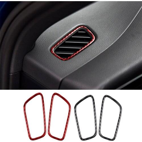Fit For Porsche Macan 2014-2021 Real Carbon Fiber Interior Side Air Vent Outlet Cover Decoration Trim Car Accessories