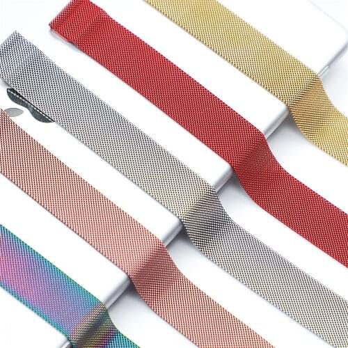 Magnetic Loop Band For Apple watch Strap 44mm 40mm Stainless steel Metal belt correa bracelet iWatch series 3 4 5 6 SE Strap