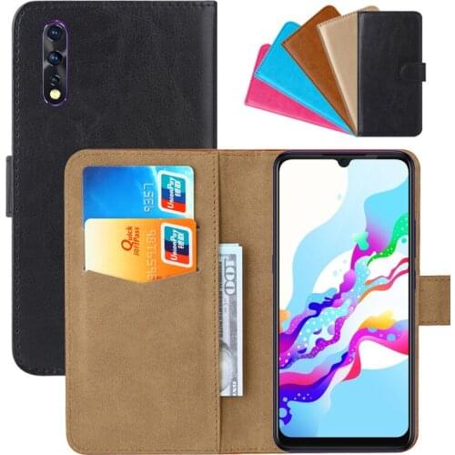 Luxury Wallet Case For Vivo Z1x PU Leather Retro Flip Cover Magnetic Fashion Cases Strap