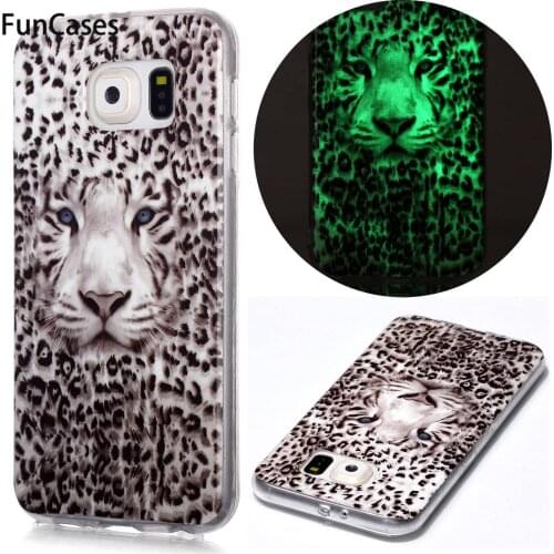 Rose Luminous TPU Cover For case Samsung S6 Edge Lovely Cases Cases Cartoon sFor Samsung Galaxy funda S6 Edge Cove Fundas