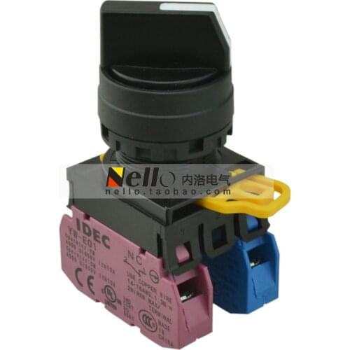 [SA]Japan and the spring IDEC selector switch 22mm YW1S-2E11 2 segment self-locking a normally open a normally closed--10pcs/lot
