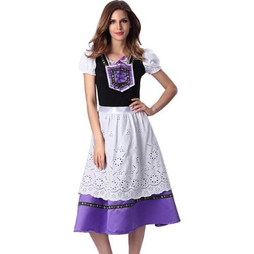 Siamese dress Halloween Costume Sexy maid uniforms Polyester beer girl Carnival oktoberfest sexy pinafore allure size L,XL,M