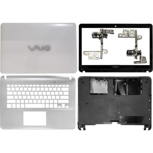 Laptop LCD Back Cover/Front Bezel/Hinges/Plamrest/Bottom Case No-Touch For Sony SVF142 C29L A26T SVF143 A1QT A1RT A23T 29T 26SCW