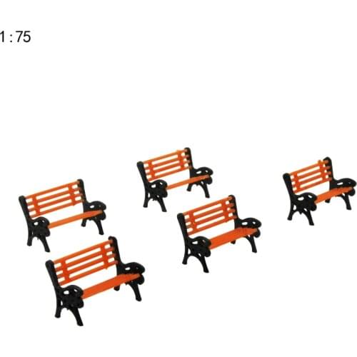 20PCS/LOT 1:75 HO Scale Park Garden Bench Model Landscape Scenery abs plastic model chairs