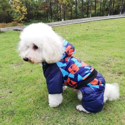 Winter Pet Dog Clothes Pet Dog Camouflage Jumpsuit Rompers Hooded Cat Puppy Animal Cotton Coat Waterproof Jacket Mascota S-XXL