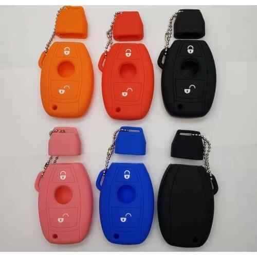 2 Button Remote Key Holder Silicone Case for Mercedes Benz BGA A E S G CLK SLK ML Class Smart Car Key Fob