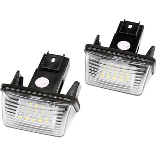 2Pcs/Set License Plate Light For Citroen C3 C4 C5 BERLINGO B9 M49 M59 LED Light For Car License Number Plate Light Lamp