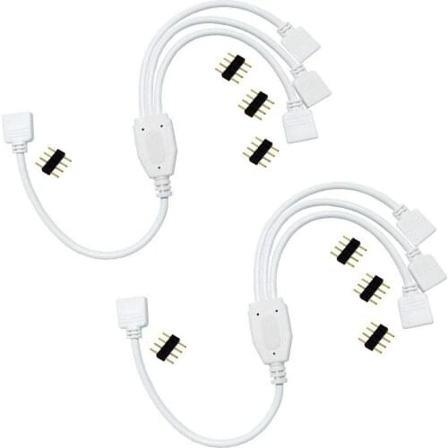 4Pin 5Pin Y Shape RGB RGBW Extension Cable Male To Female 1 To 2 3 4 Way Spliter Extend Cable For RGB RGBW LED Strip Light