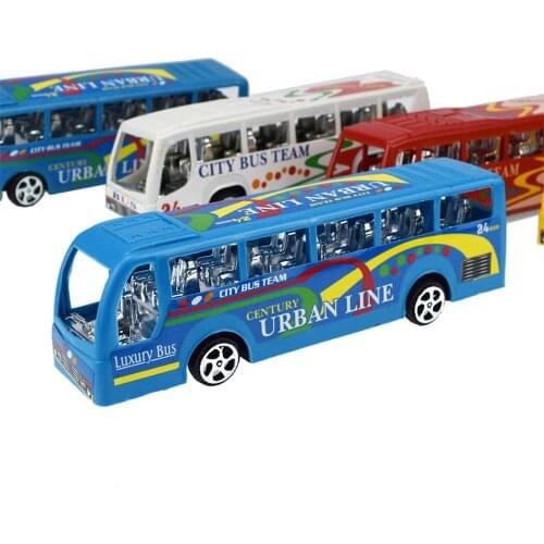 5.5" City Bus Inertial Cars Kids Toys Car Model Vehicles Baby Toy Layout Landscape Gift