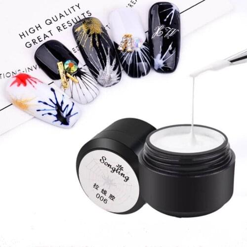 5 ML Natural Plant Color Spider Gel Nails Black Web Design Silk Line Gel