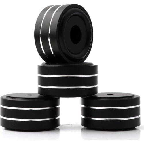 4Pcs 40*20mm Machined Full Aluminum Amplifier Feet PC Chassis Speaker Cabinet Isolation Stand Base AMP DAC Turntable Pad Cone