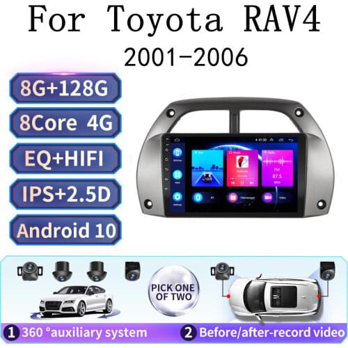 2din android 9.0 For Toyota RAV4 Android 2001 2002 2003-2006 Car Radio Multimedia Player WIFI Navigation gps radio player video