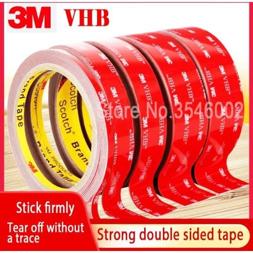 Car Special Double Sided Tape 3M 5608 VHB Gray Strong Acrylic Foam Tape 0.8mm Thickness Double Sided Adhesive Wall Decoration