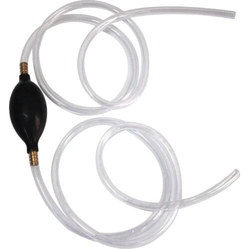 Gasoline Siphone Hose Hand Siphon Pump Petrol Water Oil Liquid Fuel Transfer 1XCF