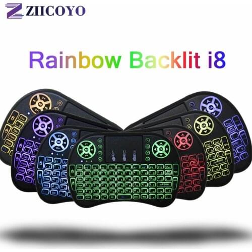 ZIICOYO i8 Wireless Keyboard Russian English Hebrew Version i8+ 2.4GHz Air Mouse Touchpad Handheld for Android TV BOX Mini PC