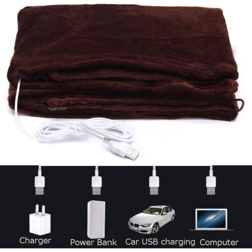 Car Home Electric Warming Heating Blanket Pad Shoulder Neck Mobile Heating Shawl USB Soft 5V 4W Ourdoor Soft Heated Shawl