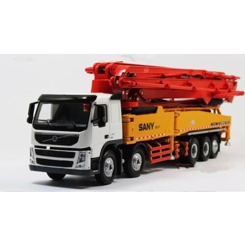 Collectible Alloy Model Gift 1:50 Scale SANY 62m Concrete Pump Truck Volvo Tractor Engineering Machinery DieCast Toy Model