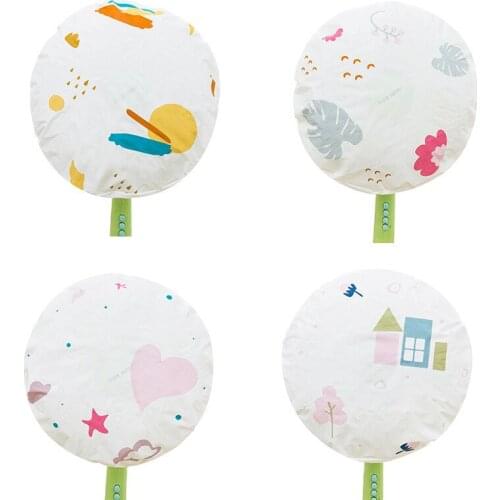 Cartoon Cute Fan Cover PEVA Dust-Proof Anti-Pollution Fan Cover Household Dust Cover For Electric Fans Round Dustproof Cover