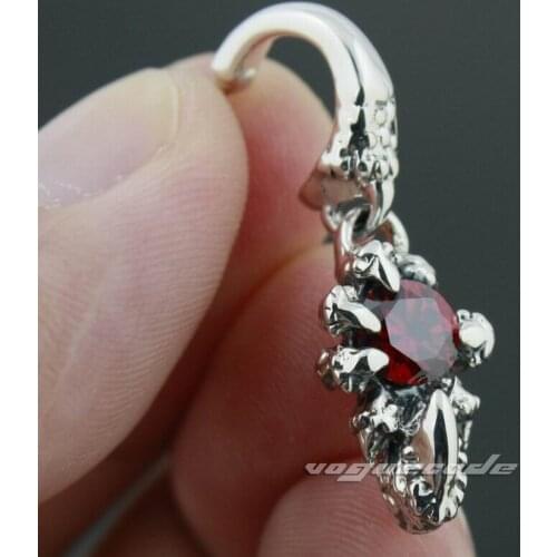 925 Sterling Silver Dragon Claw CZ Stone Mens Biker Rocker Stud Earring 8R006