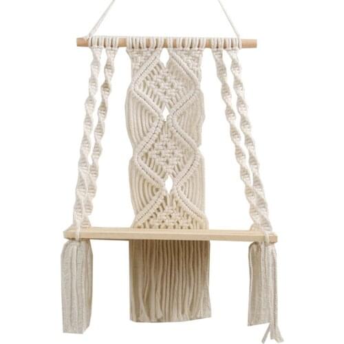 Plant Tapestry Wall Hanging Boho Decor Handwoven Macrame Tassels Home Wall Decoration Shelf DIY Home Decor Vintage Retro Cozy