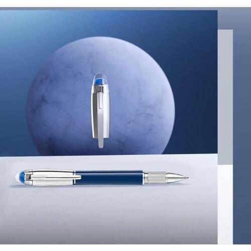 2021 New luxury Monte signature pen blue planet special small line MB Roller ballpoint Fountain blanc pen