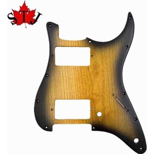 1PCS Hand made Solid Ailanthus wood Pickguard HH