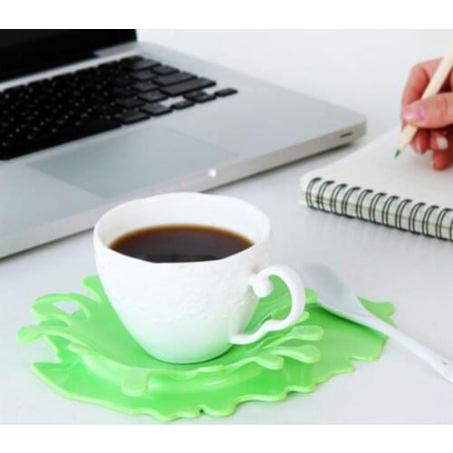 Cup Coasters Shape Dining Table Placemats Mats Coffee Mug Cup Heat-resistant Nonslip Pads Kitchen Home Decoration Fashion