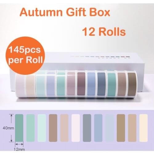 Niimbot D11 Label Printer Paper Printing Label Waterproof Anti-Oil Price Label Pure Color Scratch-Resistant Label Sticker Paper