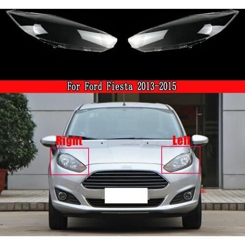 Transparent Headlight Glass Shell Lamp Shade Headlamp Lens For Ford Fiesta 2013-2015 Car Headlamp Cover Replacement Auto Shell