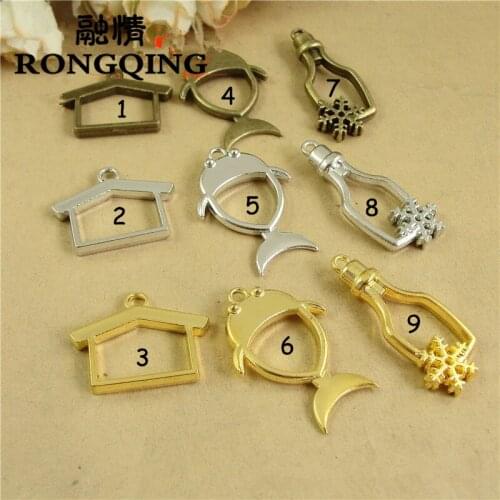 RONGQING DIY jewelry 40 pcs / bag house goldfish Snowflake bottle