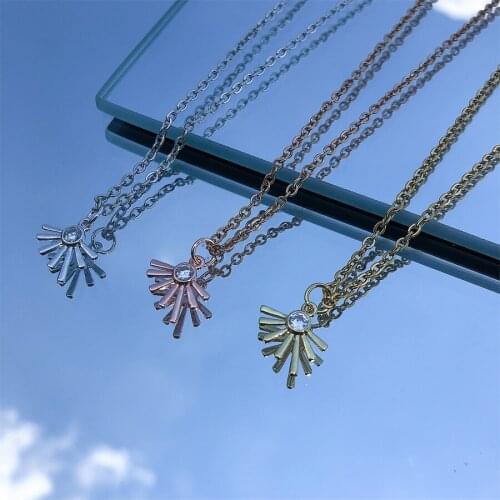 Luxury zircon necklace Evil eye women Dandelion charm Necklace Brand Original Jewelry