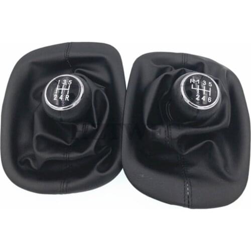 Free Shipping 5 6 Speed Gear Shift Knob Gaitor Boot PU Leather Black For VW For PASSAT B5 For Volkswagen Bora