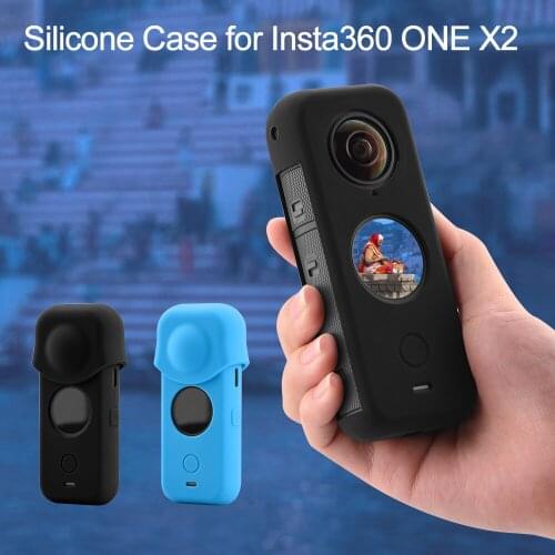 Silicone Protective Lens Case for Insta360 One X2 Soft Cover Shell Dustproof Lens Cover Sleeve Panoramic Camera Cap Accessories