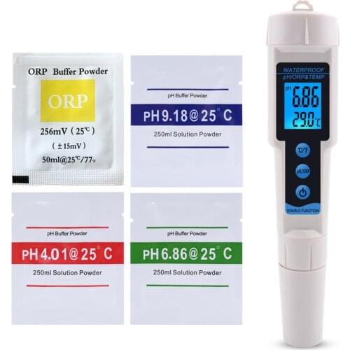 ORP-3569 ORP Tester 3 in 1 pH ORP TEMP Meter Multi-parameter Digital Tri-Meter Water Quality Monitor for Lab