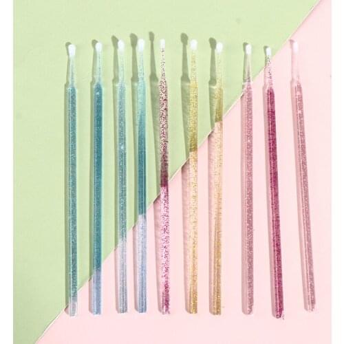 100Pcs Disposable MicroBrush Eyelashes Extension Individual Lash Removing Swab For Eyelash Extension Tools