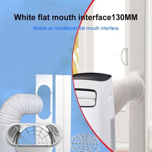 13cm Dia Flat Mouth Air Conditioning Body Exhaust Duct Interface Pipe Connector