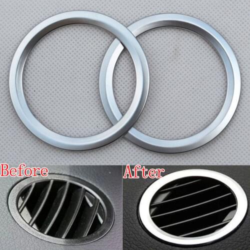 2Pcs Chrome ABS Car Instrument Panel Air Vent Outlet Cover Trim Fit For Benz GLK X204 ML Car Styling Auto Accessories