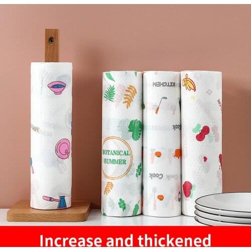3Rolls 50 Pieces Per Roll Rag Kitchen Wiping Rags Remove Oil Cleaning Cloth Home Washing Dish Kitchen Cleaning Towel Dishcloth