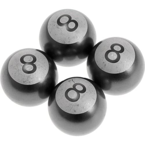 4x 8 Ball Style Universal Motor Car Wheel Tire Air Valve Stems Cap Caps Gray