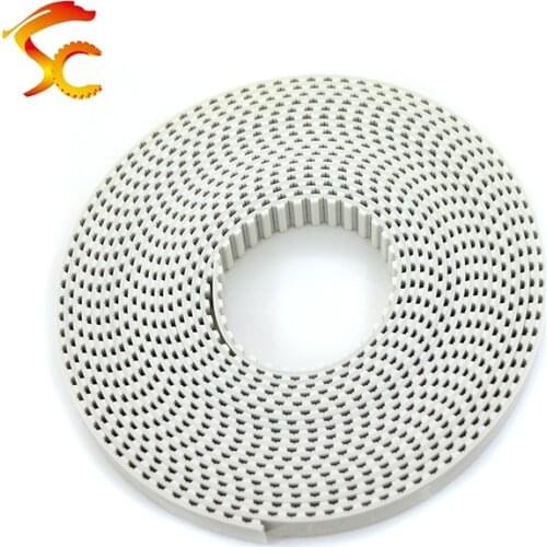 50meters/lot T5 timing belt T5 15MM PU open belt width 15mm Pitch 5mm white Polyurethane with steel core