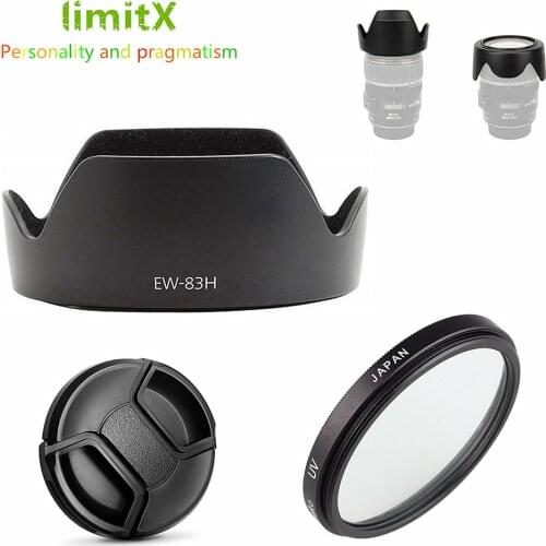 77mm UV Filter + EW83H Lens Hood + Cap for Canon EOS 5D3 5D4 5D III IV 6D Mark II 6D2 6DII camera with 24-105mm f/4L is USM Lens