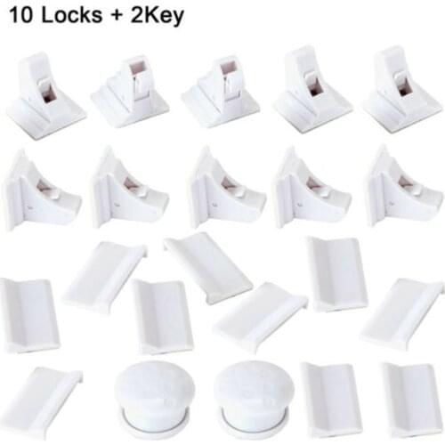 Promotion--10+2 Magnetic Cabinet Locks Child Proof Cupboards Drawer Invisible Kids Baby Safe Lock Catch